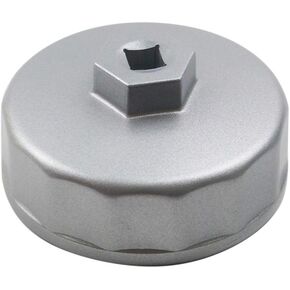 Heavy Duty 74mm Oil Filter Wrench, Silver, Aluminum, Fits Volkswagen, Mercedes Benz, Audi, Porsche, Mazda, Sprinter and More