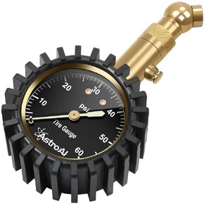 AstroAI Tire Pressure Gauge 60 PSI, Large 2" Easy Read Glow Dial Tire Gauge, Certified ANSI B40.1 Accurate, Compatabile for Bicycle, Car, SUV, Truck & Motorcycle