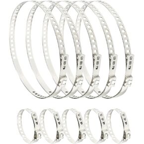 CV Boot Clamps,CV Joint Boot Crimp Clamp Kit,5pcs Small and 5pcs Large,Car Accessories Adjustable Stainless Steel Drive Shaft CV Boot Clamp,Fits for Steering Gear Gaiters