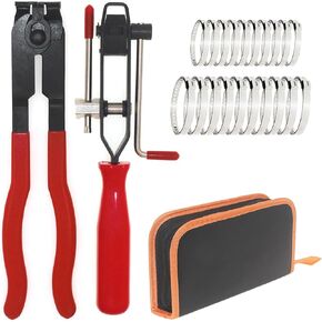 CV Axle Boot Clamp Pliers UTV ATV CV Joint Axle Boot Clamp Pliers Tool Kit With CV Boot Band Pliers And 20pcs Crimp Bands-Ear For UTV ATV & Most Car