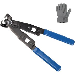 CV Axle Boot Clamp Pliers Tool with a 1/2" Torque Wrench for Ear-Type Clamp Crimping or Removal on VW, Audi, BMW, Mercedes, Honda, Mazda Vehicles