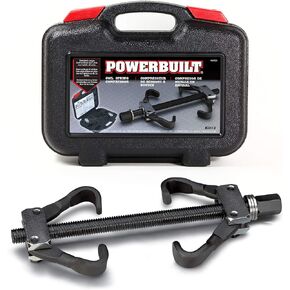 مجموعة أدوات ضاغط زنبركي ملفوف من Powerbuilt، ضغط وإزالة وتثبيت دعامة السيارة ونوابض ملفوفة للمركبات، حقيبة تخزين 648628، أسود