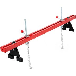 KUAFU Engine Support Bar 1100lbs Capacity Motor Transverse Bar with 2 Points Lift Holder Dual Hook Cross Hoist Engine Hoist for Home Garages & Auto Repair Shop