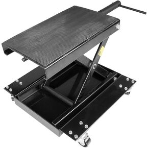 Stark USA Motorcycle Jack Center Scissor Lift Floor Jack for Motorcycle Dirt Bike w/Wheel Cart 1100lbs Capacity Dolly Table Stand