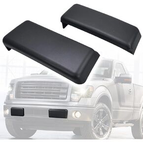 Front Bumper Pad 2009-2014 Compatible with Ford F-150 F150 Front Bumper Cover Trim (Set) Driver Side and Passenger Side Front Bumper Guards Inserts Bumper Pads Caps Textured Black