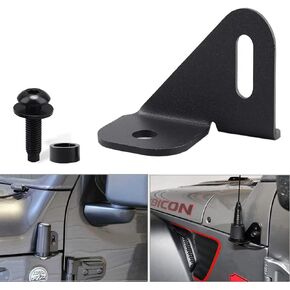 JL Antenna Mount Driver Side CB Antenna Mount Radio Driver's Side Mounting Bracket Front Driver Near The Hood Side CB Holder Compatible with Jeep Wrangler JL JLU & Jeep Gladiator JT 2018-2022