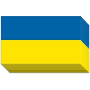 IGNIXIA Ukraine Sticker 3x5 Inches Ukraine Flag Sticker Car (Pack of 10) Ukrainian Flag Sticker for Car Waterproof Ukraine Decals Bumper Stickers, Window Stickers Premium Vinyl UV Laminate Sticker