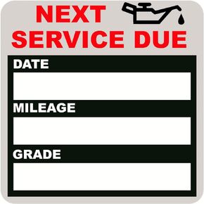 JINCH Oil Change Stickers Static Cling, 120pcs 2x2 Inches Oil Change Reminder Sticker for Windshield with No Residue, Clear Next Service Due Labels for Car Auto Vehicle Window