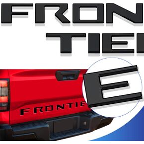 Tailgate Insert Letters Compatible for Frontier 2022 2023 3M Adhesive & 3D Raised Tailgate Decal Letters (Matte Black)