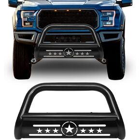 AISHAN Bull Bar Pickup Truck 3" Front Grille Brush Push Bumper Guard with Removable Skid Plate Compatible with 2009-2010 Dodge Ram 1500, 2019-2023 Ram 1500 Classic, Black