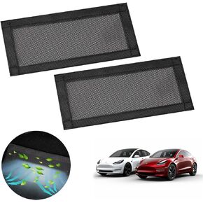 Edulnke Vent Cover 2023 for Tesla Model Y, Universal Air Vent Cover Compatible with Tesla Model 3 and Model Y 2023 2022 2021 2020 2019, Mesh Rear Floor Backseat Under Seat Grille, Set of 2