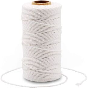 328 Feet 2MM Natural Cotton String for Crafts,Gift Wrapping Twine,Arts & Crafts, Home Decor, Gift Packaging (Black)