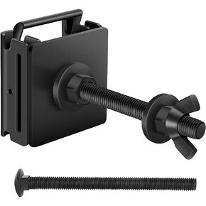 E Track Spare Tire Holder Mount, Upgraded E-Track Double Fittings Spare Wheel Carrier for Enclosed Trailers, Garages, Truck, Warehouse and Semis, Etrack Rail Accessories for E Track and X Track System