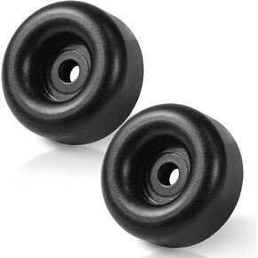 2Pcs 2.5" Trailer Ramp Door Bumper, Round Rubber Bump Stops Rubber Feet Bumpers with 7/16" Screw Holes for Cargo Trailer Ramp Doors, Truck Gates, RV Doors
