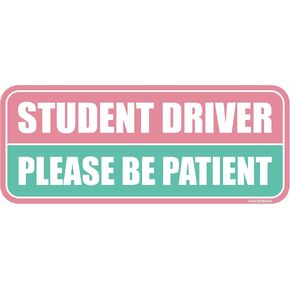 مغناطيس سيارة GEEKBEAR Student Driver - ملون، عاكس، مقاوم للطقس - مستطيل 8.7 × 3.5 بوصة (أصفر/أسود) in Kuwait