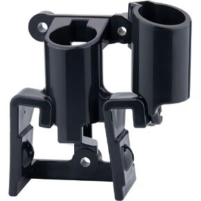 Glad Hand Holder, 2 Plugs and 2 Gladhand Holder for Semi Truck, Air Brake Coiled and Electric Power Cable Organizer Bracket - Black