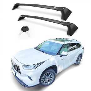 Autekcomma Heavy Duty Roof Rack Crossbar Compatible for Corolla Cross 2023 2024 (Not for L/Hybrid S) Black Matted Max 260lb Loading Weight Anti-Corrosion Aluminum Anti -Theft Locking Mechanism