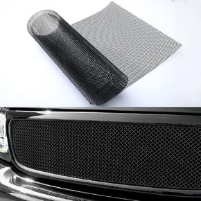 Tongze 47"X16" Universal Black Metal Mesh: Aluminum Alloy 3 x 6mm Rhombic Hole Car Grill Mesh for Front Grille Insert Bumper