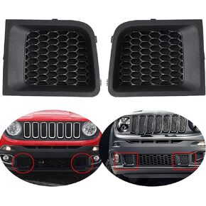 Front Left and Right Lower Bumper Grille Insert Bezel Cover Replacement For Jeep Renegade 2015-2017