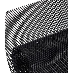 AggAuto Stainless Steel Car Grill Mesh Screen, 47in x 16in 304 PVC Coated Stainless Steel Wire Mesh Screen Steel Woven Wire Mesh for Car Grille Vent, Cabinets Mesh, Security Guard Screen