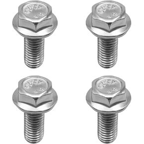 4 PCS Car Top Front Skid Plate Bolts, Stainless Steel 12mm Hex Head Skid Plate Bolts Replacement Compatible with 4Runner FJ Cruiser Land Cruiser Sequoia Tacoma, Car Accessories