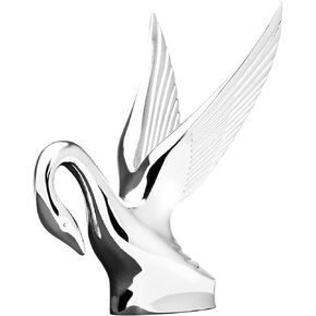 GG Grand General 48008 Matte Black Powder Coated Classic Swan Hood Ornament