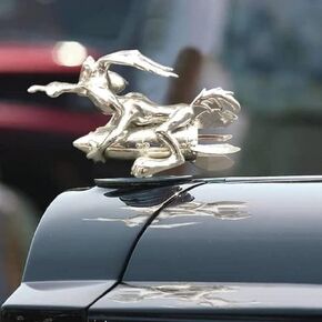 Rocket Metal Hood Decoration Cartoon Vintage Car Decoration Coyote Hood Ornament Bonnet Car Motorcycles Decoration for Bonnet Car Motorcycles Decoration Styling (Coyote)