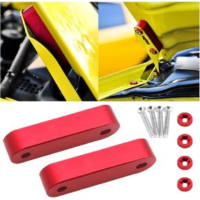 zipelo Car Hood Spacer Riser Kit, Aluminum Alloy Front Hood Vent Spacer Modification Kit, Car Hood Vent Spacer Riser Bolts Washers, Car Replacement Accessories Compatible with Most Cars (Black) in Kuwait