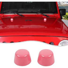 Engine Hood Rubber Head Decor Trim Compatible with 2007-2018 Jeep Wrangler JK JKU(Blue）