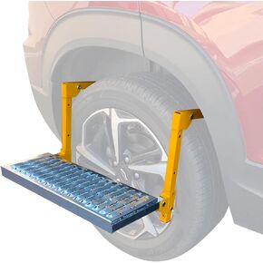 MAXXHAUL 50693 29.3" x 7.3" Adjustable Truck Tire Service Step with Non-Slip Platform Foldable 300-lb Capacity