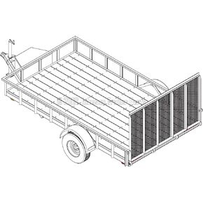 6′ 10" x 12′ Utility Trailer Plans – 3,500 lb Capacity | Trailer Blueprints Model U82-144-35J