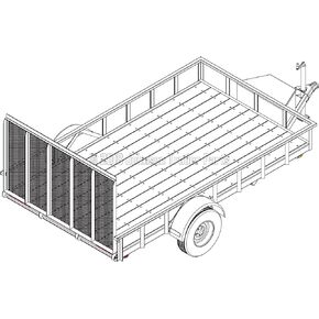6′ 10" x 12′ Utility Trailer Plans – 5,200 lb Capacity | Trailer Blueprints Model U82-144-52J