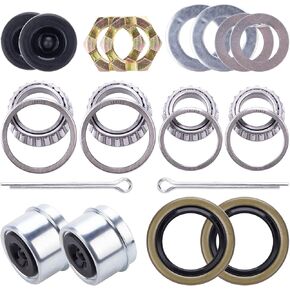 مجموعة TNNR 2 تناسب مجموعة محامل محور العجلة 1-3/8 بوصة إلى 1-1/16 بوصة، L44649/L44610 وL68149/L68111، وأختام الشحوم 171255 تيرابايت، وأغطية الغبار 1.98 بوصة، وصواميل المغزل، دبابيس كوتر in Kuwait