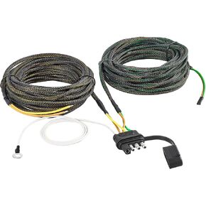 Oyviny 4 Pin 5 Wire Trailer Wiring Harness 22FT for Rewiring Trailer Both-Side Taillights, Wishbond Trailer Light Kit 4 Way Flat 5 Wire Trailer Plug Pure Copper Wire w/Nylon Net Tube Protection