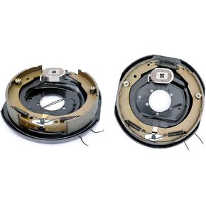 New Pair 10" X 2.25" Electric Trailer Brakes Assembly, 10" X 2-1/4" Brake Assembly, Works with 3,500 to 4,000 lbs Trailer Axle,(1 Right + 1 Left)