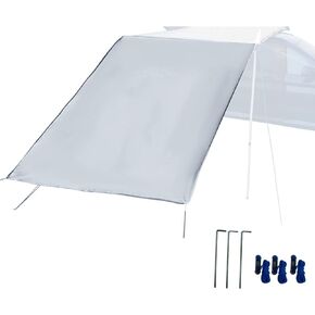 DANCHEL OUTDOOR Side Walls for Car Awning Overlanding, Windproof Extension Truck Canopy Shades Vehicle Lateral Panel for Roof Rack Awning Accessories(Khaki, 9.8ftx6.5ft)