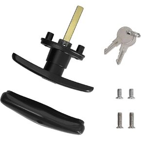 Wedelweib T-Handle لشاحنة التخييم غطاء شاحنة غطاء قفل T-مقبض مع غطاء غبار لمظلة الشاحنة - عبوة واحدة في اتجاه عقارب الساعة مع مفتاحين (مفتاح على حد سواء)