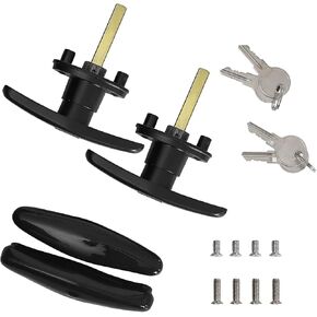 T-Handle for Truck Camper Shell Truck Cap Locking T-Handle with Dust Cover for Truck Canopy- 1 Pack Clockwise with 2 Keys（Key Alike） in Kuwait