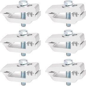 Hromee Mounting Clamps Low Pro for Truck Topper Cover, Cap, Camper and Aluminum Replacement Clamp Assembly for Edge Tonneau Covers 6 Pack