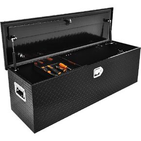 YITAMOTOR 49 Inch Truck Bed Tool Boxes Heavy Duty Aluminum with Sliding Shelf, Diamond Plate ToolBox for Pick Up Truck RV Trailer, Chest Storage Organizer with Lock and Keys