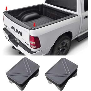 PIMCAR Ram 1500 Bed Rail Caps, Stake Pocket Covers Compatible with Dodge Ram 2019-2024 Truck Tonneau Covers Accessories(Set of 2) (Only fit The Rear Stake Pockets)