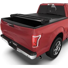 غطاء تونيو رباعي الطي من OEDRO أغطية سرير شاحنة ناعمة بأربعة أضعاف متوافقة مع 2015-2024 Ford F-150 F150 مع سرير 5.5 قدم in Kuwait