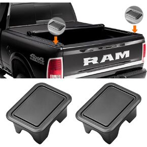 Moonlinks Bed Rail Stake Pocket Covers Compatible with Dodge Ram 1500 2500 3500 2009-2018,Ram Stake Hole Plugs,Rear Truck Tonneau Covers Stake Holes Caps Plugs Bed Rail Stake Pocket Cover (2 PCS)