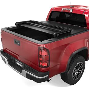 oEdRo Soft Tri-Fold Truck Bed Tonneau Cover Compatible with 2015-2024 Chevy Colorado/GMC Canyon with 5.2 ft Bed