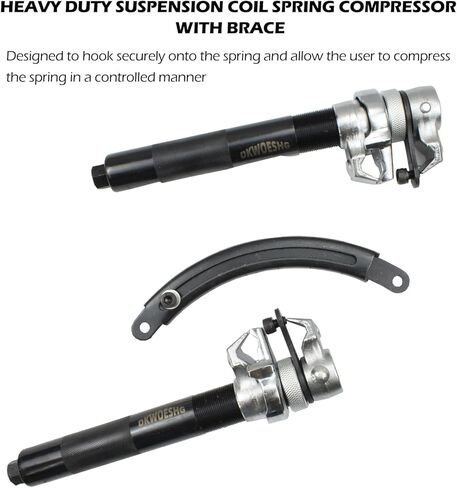 Heavy Duty Coil Spring Compressor Tool - 2200lb Capacity for MacPherson Struts - With Safety Locking Brackets in Kuwait
