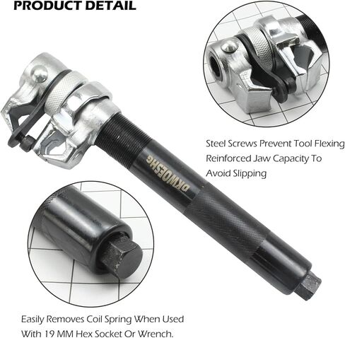 Heavy Duty Coil Spring Compressor Tool - 2200lb Capacity for MacPherson Struts - With Safety Locking Brackets in Kuwait