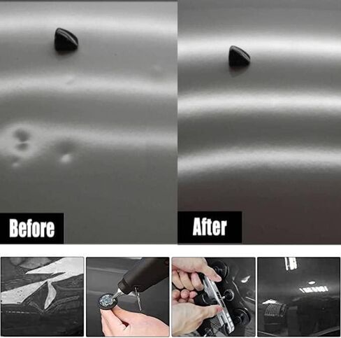 مجموعة إزالة دنت Fly5D بدون طلاء، طقم إصلاح انبعاجات السيارة مع أداة سحب الجسر، أداة سحب انبعاجات صغيرة يمكنها إزالة 95% من انبعاجات السيارة في غضون 30 دقيقة من الخدوش الناتجة عن أضرار البرد in Kuwait