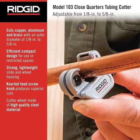 RIDGID 41162 377 أداة إحراق الأنابيب الدقيقة غير السقاطة، أداة إحراق لمشاعل SAE بزاوية 37 درجة in Kuwait