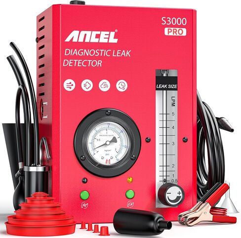 ANCEL S3000 PRO Automotive Smoke Machine with Built-in Air Pump and Pressure Gauge. Professional Vehicle Leak Diagnostic Detector Tools Kit for Leaks Test in Vacuum,Fuel,EVAP and Other Cars System in Saudi Arabia