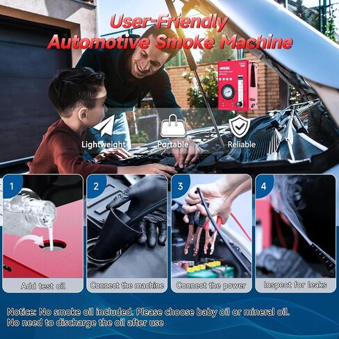 ANCEL S3000 PRO Automotive Smoke Machine with Built-in Air Pump and Pressure Gauge. Professional Vehicle Leak Diagnostic Detector Tools Kit for Leaks Test in Vacuum,Fuel,EVAP and Other Cars System in Saudi Arabia